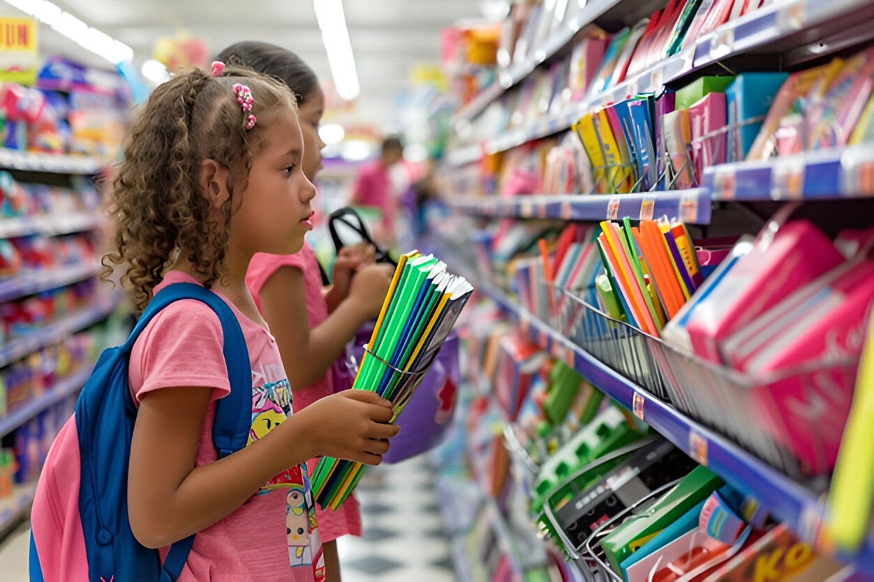 children in store