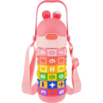 Spin Fun Insulated Mathematics Vacuum Kids Water Bottle - Pink