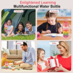 Spin Fun Insulated Mathematics Vacuum Kids Water Bottle - Orange - Image 3