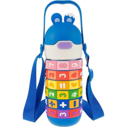 Spin Fun Insulated Mathematics Vacuum Kids Water Bottle - Blue