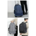 Rolling Large Capacity Bag Computer Backpack for Overnight Business