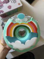 Doughnut Bottle, 380ML Cute Portable Silicone PC 145x145mm Water Bottle with Strap for Travel - Image 10