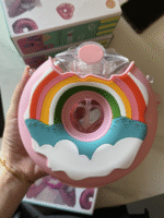 Doughnut Bottle, 380ML Cute Portable Silicone PC 145x145mm Water Bottle with Strap for Travel - Image 11