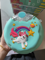 Doughnut Bottle, 380ML Cute Portable Silicone PC 145x145mm Water Bottle with Strap for Travel - Image 13