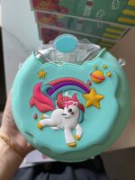 Doughnut Bottle, 380ML Cute Portable Silicone PC 145x145mm Water Bottle with Strap for Travel - Image 8