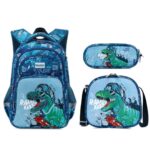 Boys Dinosaur Backpack Set with Lunch Box Pencil Case