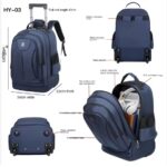 Rolling Large Capacity Bag Computer Backpack for Overnight Business - Image 4