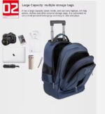 Rolling Large Capacity Bag Computer Backpack for Overnight Business - Image 3