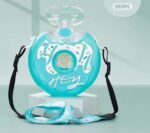 Doughnut Bottle, 380ML Cute Portable Silicone PC 145x145mm Water Bottle with Strap for Travel - Image 5