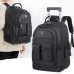 Multifunctional large capacity business, school and travel rolling backpack