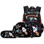Boys Dinosaur Backpack Set with Lunch Box Pencil Case - Image 3